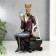 Polystone souvenir "Zebra with a glass in an armchair" 25x12x15 cm