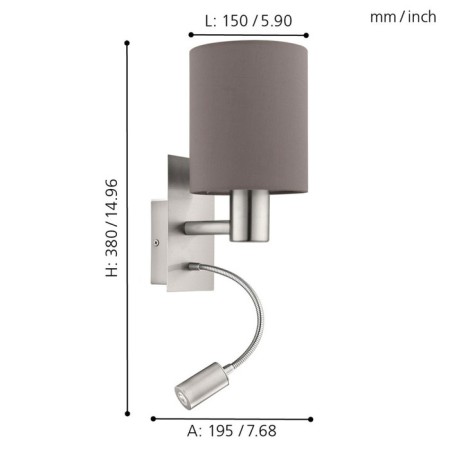 Bra Pasteri, 2x40W E27, 3000k, 380lm, Nickel color-2