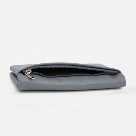 Women's wallet on magnets, gray color-4