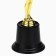 Award -male figure for application, Oscar, plastic stand black, 7 x 20 cm