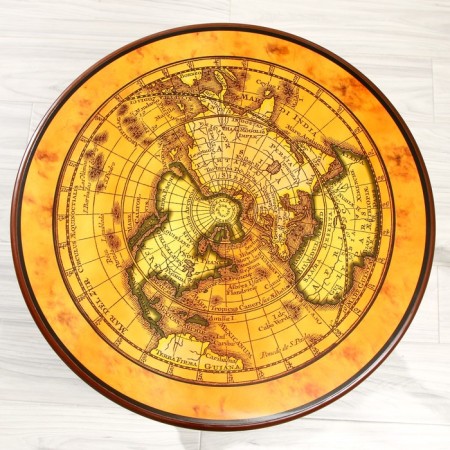 Decorative table "Old card" 60x60x49 cm-4