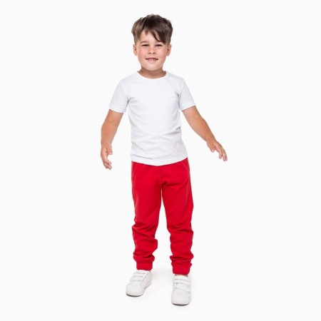 Children's trousers are found, red color, height 122 cm