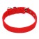 Two -layer collar with a swivel, 55 x 2.5 cm, polyester, red
