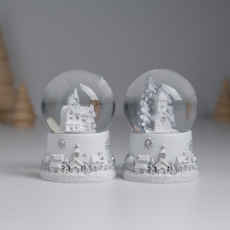 Souvenir Polystone Water Ball Light "Snowthrough angel-musician" MIX 4.5x4.5x6.5 cm-1