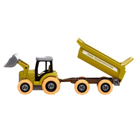 The designer of the screw "Tractor with 2 trailers", with a screwdriver, and accessories-8