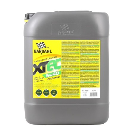 Motor oil Bardahl 5W-40 xTec SN/CF 36348, synthetics, 20 liters