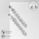 Hanging earrings with rhinestones "bun" rhombus duet, white color in silver, 7 cm