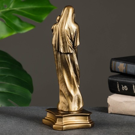 Figure "Virgin Mary with a baby" bronze, gold 25cm-2