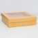 The box is folding, the lid is, with a window, craft, 23 x 23 x 6.5 cm