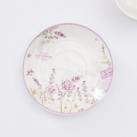 Tea service ceramic "Provence", 12 items: 6 cups 200 ml, 6 saucer d = 13.5 cm-4