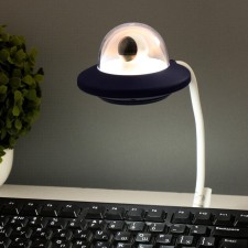 Ночник "Летающая тарелка" LED 1,2Вт от USB синий 10,3х6,6х35,6см RISALUX