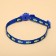 Fly collar "fish" luminous, with a bell, 30 x 1 cm, polyester, blue
