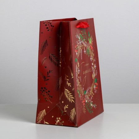 Laminated vertical "New Year's wreath", MS 18 x 23 x 10 cm, New Year-1