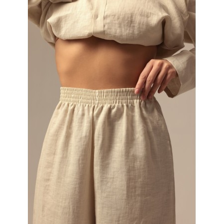 Women's suit (shirt and trousers) SL Home p. XL, milk-3