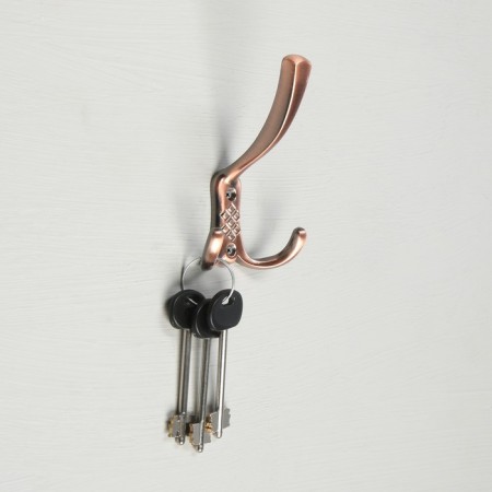 Hook furniture tundra TKT003, three -rod, copper-2