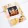 Money envelope, birthday card "Happy Birthday", gold with cards, 6 sheets, 16.3 x 21.3 cm