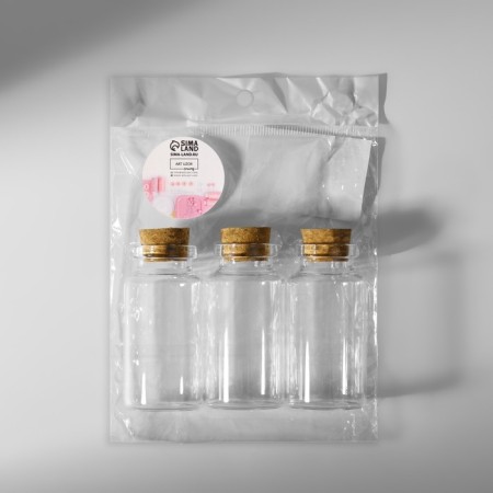 Jars for storing beads, d = 3 × 6 cm, 3 pcs-4