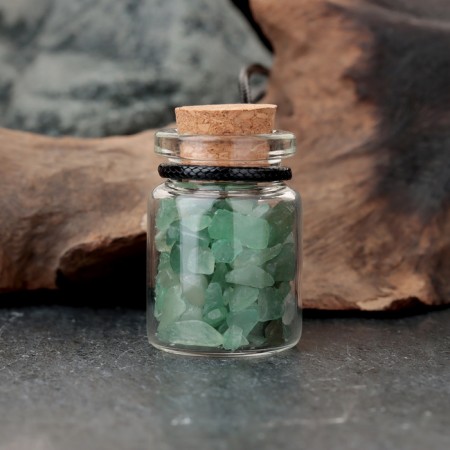 Souvenir-butter with natural stones "Green Aventurine", 3x2cm