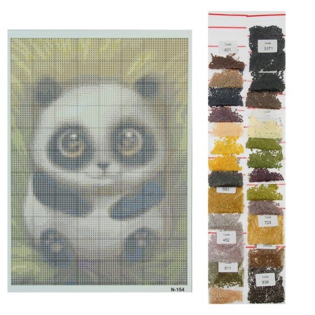Diamond mosaic "Cute", 20 × 28 cm, 26 colors-1