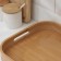 Tray with handles of the share Striata, 40 × 28 × 4.5 cm, bamboo