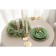 Glass dessert “Emerald”, d = 21.5 cm, green color with gold tap