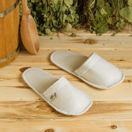 Bath slippers, white-2
