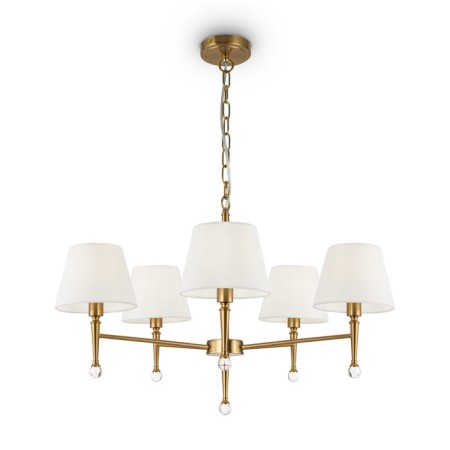 Suspended lamp Freya Fr5190PL-05BS2 Rosemary, 710x710x1460 mm, E14, 5x40W, brass color-1