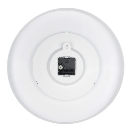 Wall clock, series: interior, discrete move, D-37 cm, wide white rim-1