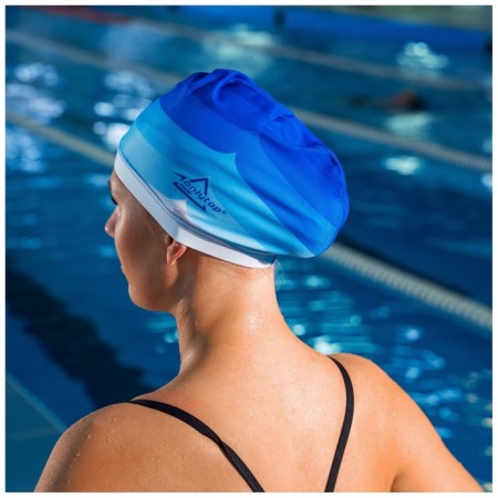 Шапочка для плавания взрослая ONLYTOP Swim, тканевая, обхват 54-60 см-4