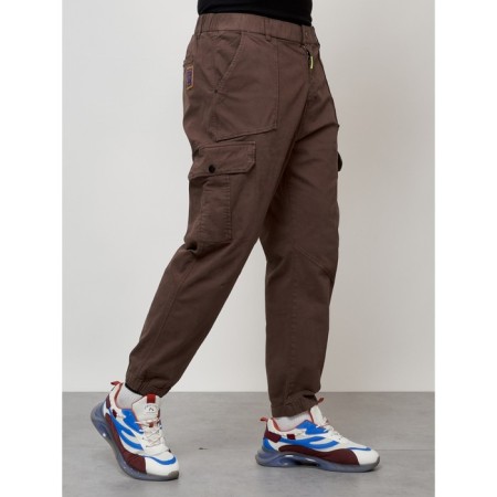Cargo jeans men, size 44, brown color-10