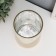 Glass of glass for 1 candle "strips" gold 15x10x10 cm