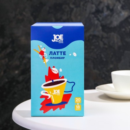 Soluble Coffee drink Joe Black Coffee 3 in 1 "Latte Pimbir", 18 g-1