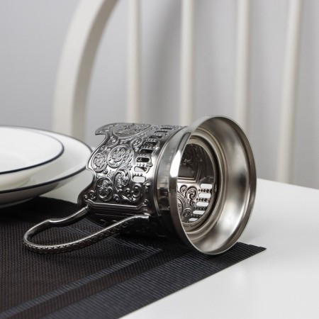 The cup holder "George the Victorious", D = 61 mm, nickel, with blackening-3