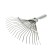 Lobbish rakes are plate, 20 teeth, galvanized, tuleyka 25 mm, without cuttings