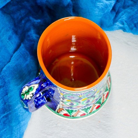 Rishtan ceramics mug "Disor", 500 ml, blue mix-3