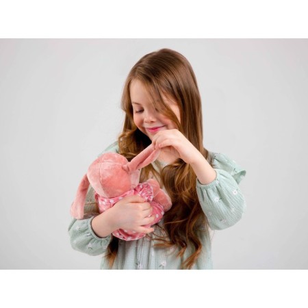 Soft toy "Bunny La Po-la in Cambinison", pink color, 20 cm-8