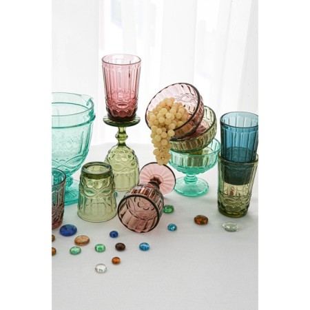 Glass glass Magistro "La-Channel", 350 ml, green color-5