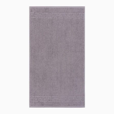 Terry towel with a border 50x90 cm, steel gray, cotton 100%, 430g/m2-1