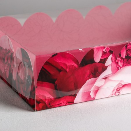 Cookie box, confectionery packaging with PVC lid, Enjoy EVERY MOMENT, 20 x 30 x 8 cm-3