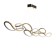 Lamp with PDD "Jenny" LED 80W 3000-6000k gold 140x18.5x12-112 cm