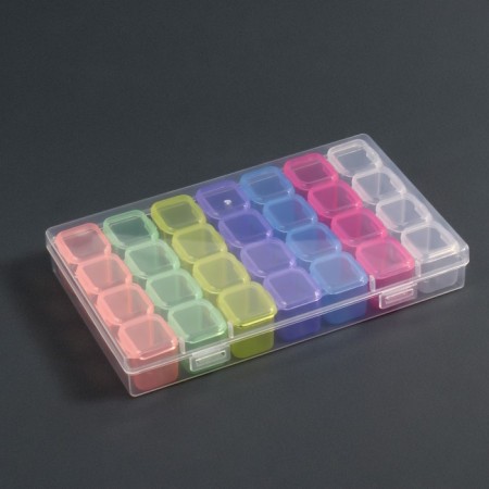 Organizer for decor, 7 blocks, 4 cells, 17.5 × 10.5 × 2.5 cm, multi -colored-4