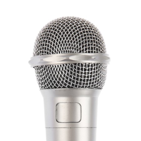 Microphone for karaoke G-105, wired, 1.2 m, silver-2