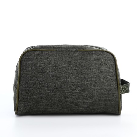 Cosmetic bag with lightning, khaki color-1