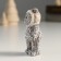 Souvenir Polystone "Bear in a hat/cap, stands" gray mix 4x3x7 cm