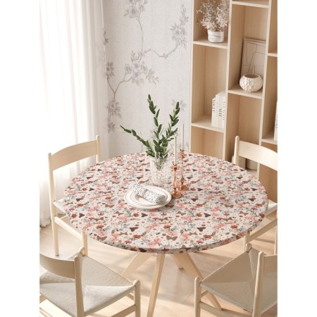 Tables on the table “Awakening of spring”, round, oxford, elastic band, size 140x140 cm, diameter 105-120 cm-2