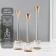 Summary Metal "Geometry" d = 2.2 cm, set 3 pcs h = 23.5 cm, 21.5 cm, 19.5 cm