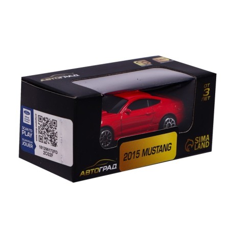 Metal Metallic Ford Mustang, 1:64, Red color-3