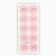 Stickers for the Business "Handwork" pink 50 pcs, 2 x 2 cm