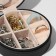 Organizer for storage of jewelry "Casket Portable Circle", 9.8 × 9.8 × 4.5 cm, black color