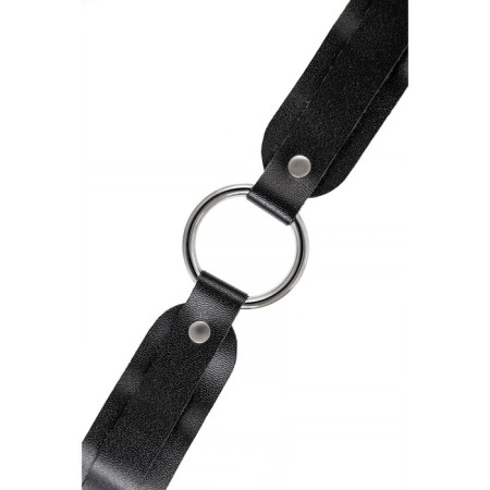 Pecado BDSM chocker, with rounded corners, genuine leather, black-5